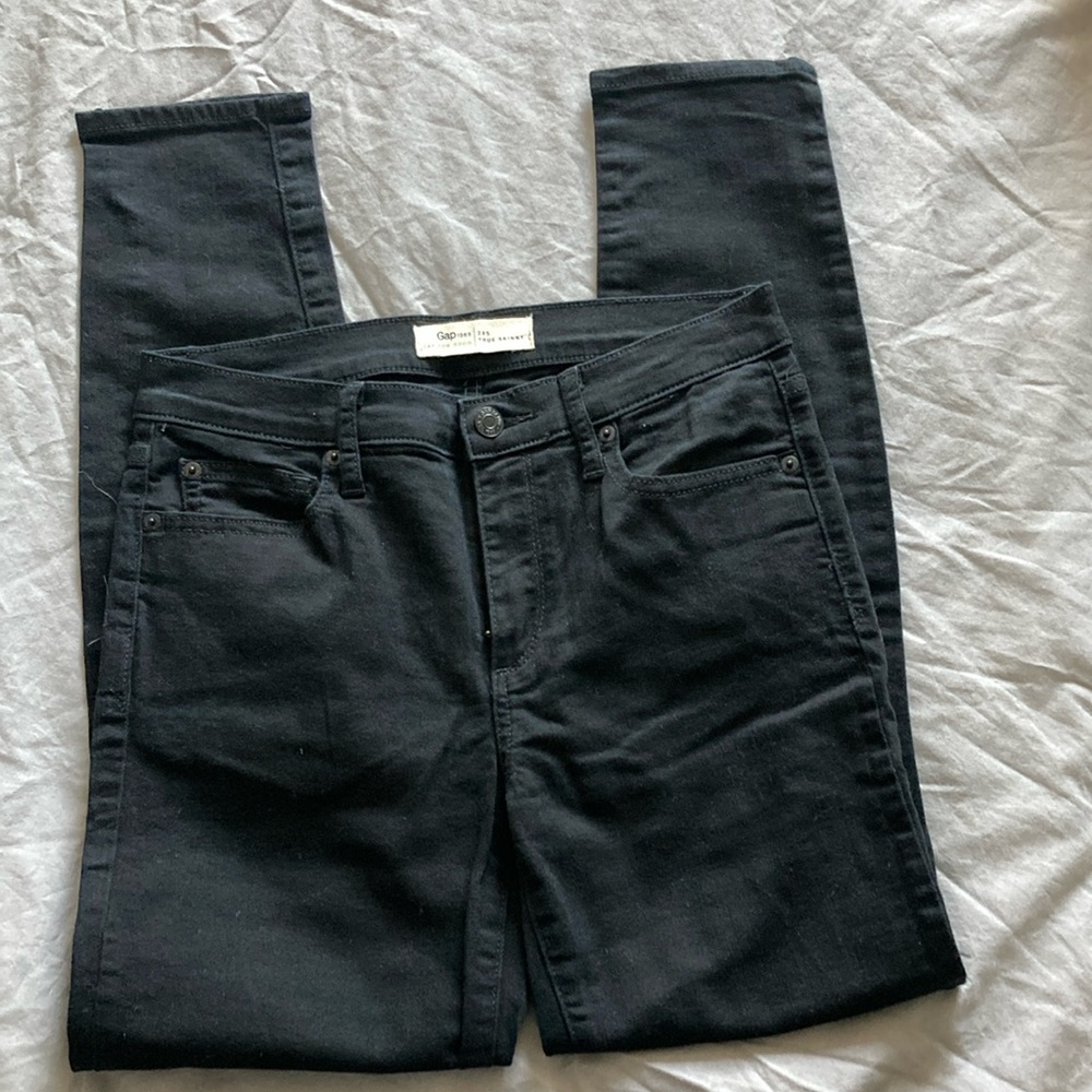 Gap black true skinny jeans
